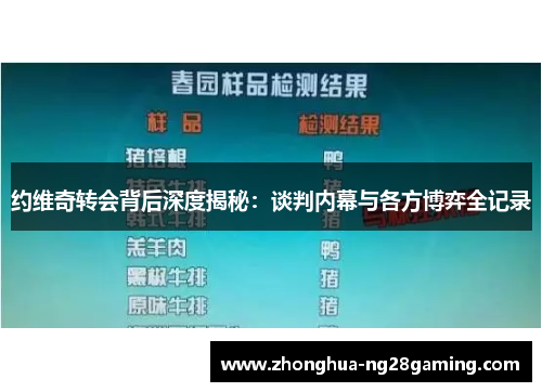 约维奇转会背后深度揭秘：谈判内幕与各方博弈全记录